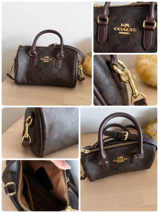 Bolso Coach Marrón y Dorado