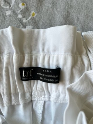 Pantalón blanco Zara talle alto