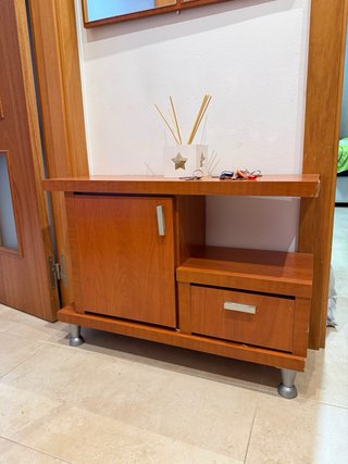 Conjunto Muebles Salón Madera y Mesa extensible