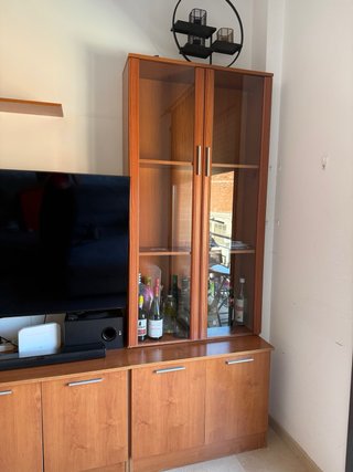 Conjunto Muebles Salón Madera y Mesa extensible