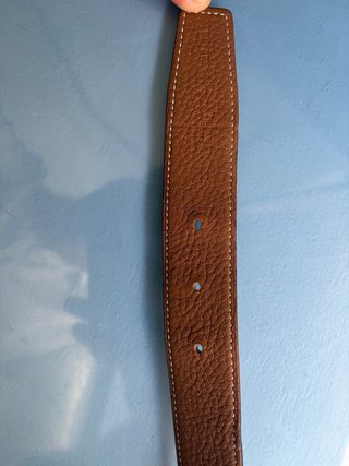 Cinturón Hermes Negro/Marrón Piel