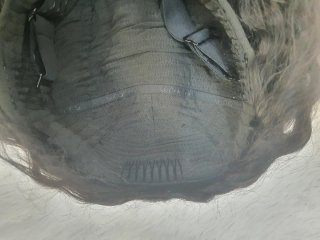 Peluca Pelo Natural Rizado 50cm Negra - NUEVA