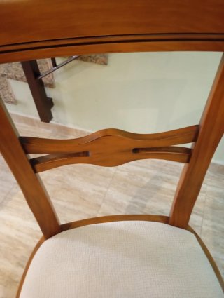 sillas de comedor de madera maciza en nogal y tapi