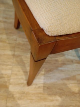 sillas de comedor de madera maciza en nogal y tapi