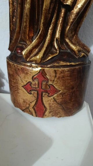 Virgen del Pilar escayola siglo XV