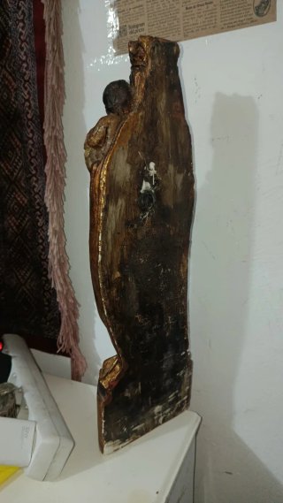 Virgen del Pilar escayola siglo XV