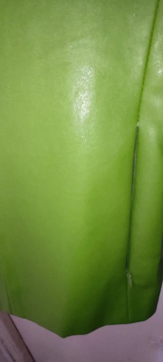 Chaqueta Verde Cuero Vintage JELFS Talla XL