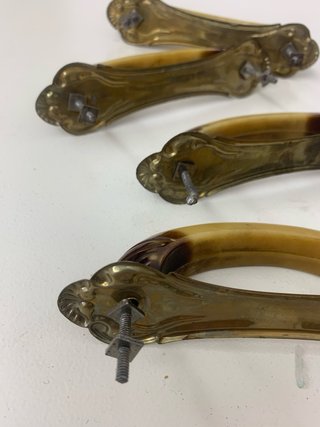 4 Maniglie Vintage Bachelite Ottone