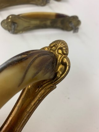 4 Maniglie Vintage Bachelite Ottone