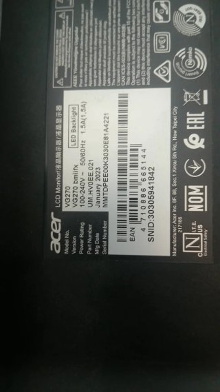 Monitor Acer Negro