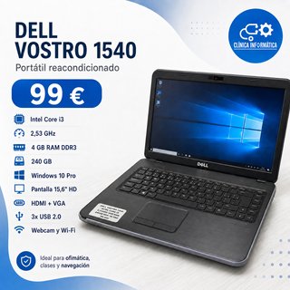 Portátil Dell Vostro 1540 reacondicionado