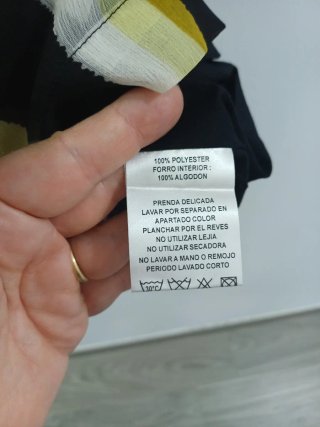 Vestido gasa rayas multicolor