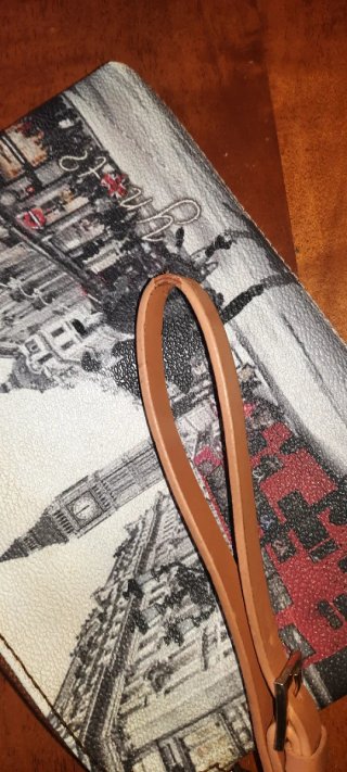 Pochette con stampa Londra