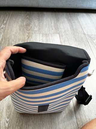 Mochila Pijama Rayas Azul/Blanca