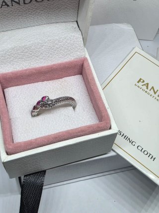 Anillo Dragón Juego de Tronos Plata y Rosa