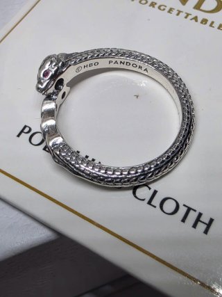 Anillo Dragón Juego de Tronos Plata y Rosa