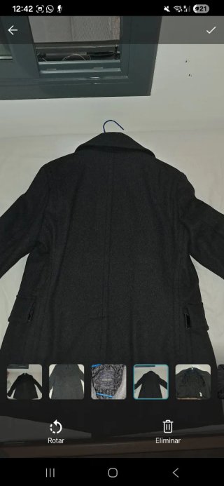 Zara Man Chaqueta Larga Negra
