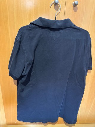 Polo Tommy Hilfiger Talla M Negro y Rosa