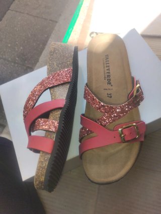Ciabatte Valleverde Glitter Rosa Taglia 37