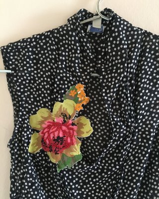 Blusa de lunares negra y blanca Anthropologie