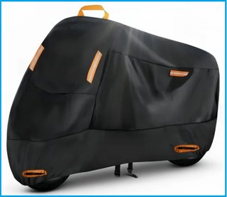 Funda Protectora Moto Negra con Reflectantes