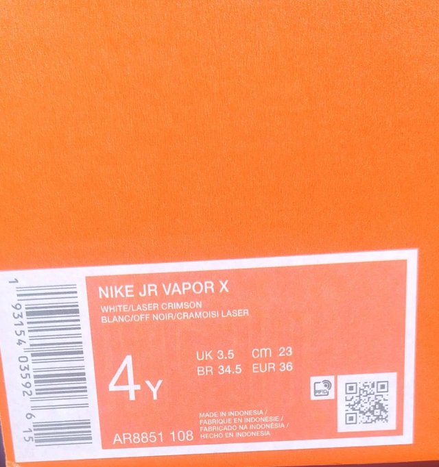 Nike Jr Vapor X Talla 36 Multicolor