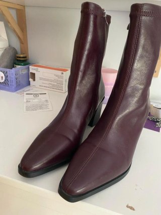 Botines de piel Latouche color vino