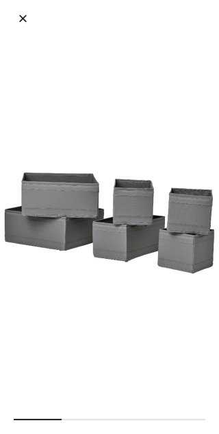 Set de 6 cajas organizadoras Skubb de Ikea
