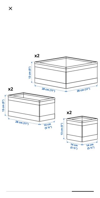 Set de 6 cajas organizadoras Skubb de Ikea