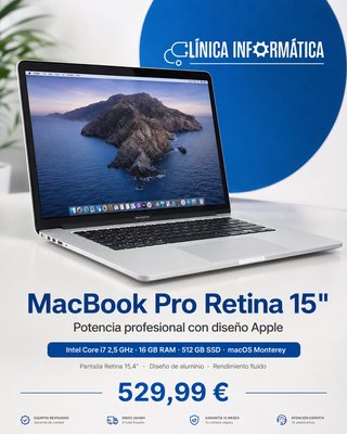 MacBook Pro Retina 15 Intel i7 16GB RAM