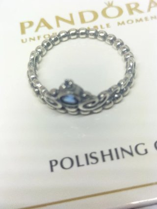 Anillo Pandora Cenicienta Azul