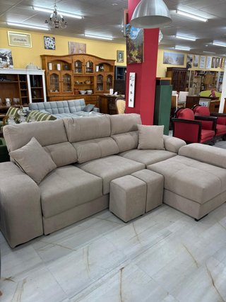Sofá Chaiselongue Beige Nuevo - Envio Gratis