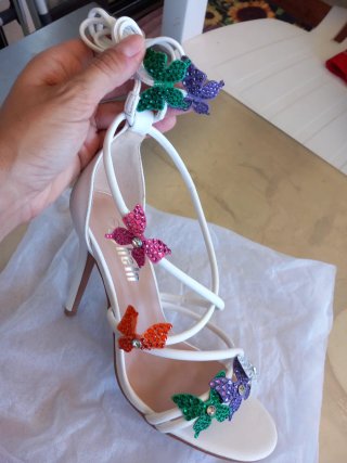 Sandalias tacón alto verano multicolor