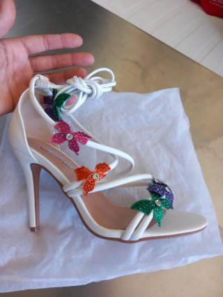 Sandalias tacón alto verano multicolor