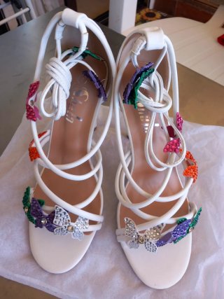 Sandalias tacón alto verano multicolor