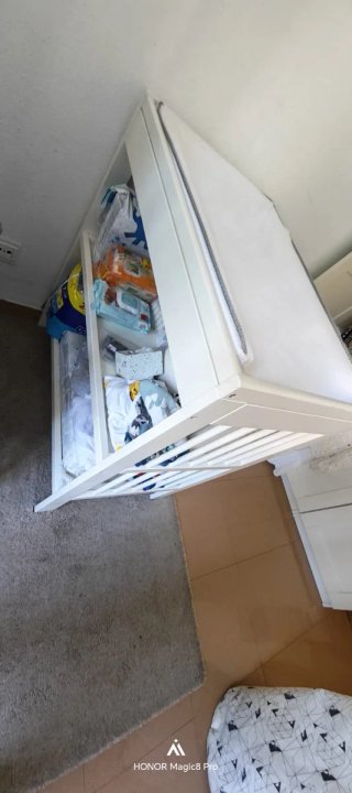 Cambiador de bebé blanco