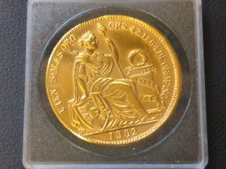 Moneda 100 Soles Perú 1952 (Réplica)