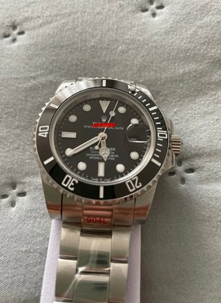 Rolex Submariner Negro/Plateado