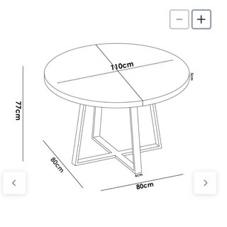 Mesa comedor redonda extensible