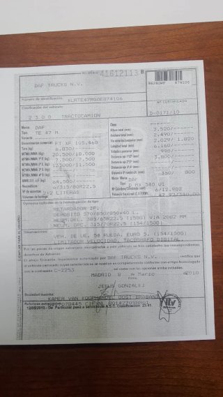 Cabeza Tractora DAF XF 105.460