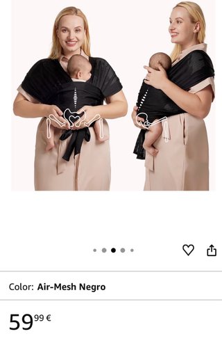 Mochila Porteo Momcozy Negro Malla