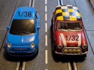 Coches Slot 1/38 2 uds. Compatible scalextric.