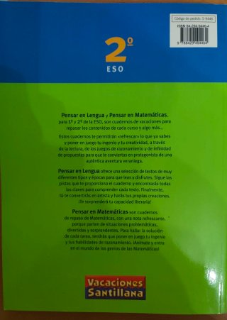 VACACIONES PENSAR EN MATEMATICAS 2 ESO