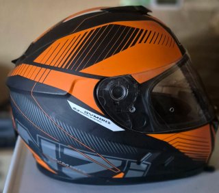 Pareja Cascos NZI INDY Naranja/Negro