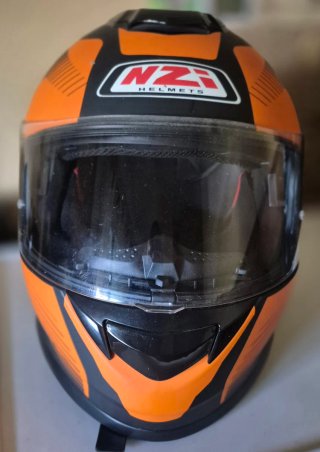 Pareja Cascos NZI INDY Naranja/Negro