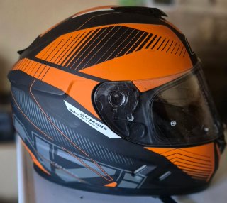 Pareja Cascos NZI INDY Naranja/Negro