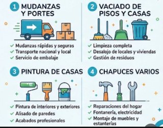 Portes,mudanzas , chapu