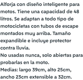 Alforjas para moto negras