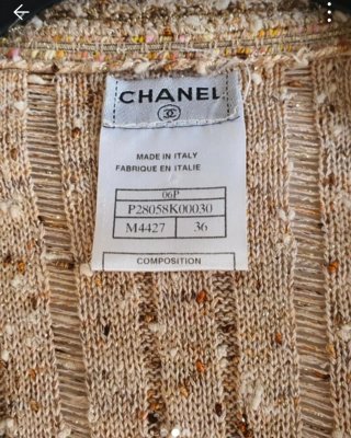 Chaqueta Chanel Hilos Oro Beige