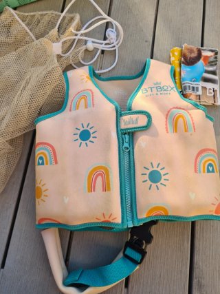 Chaleco flotador piscina niños arcoíris